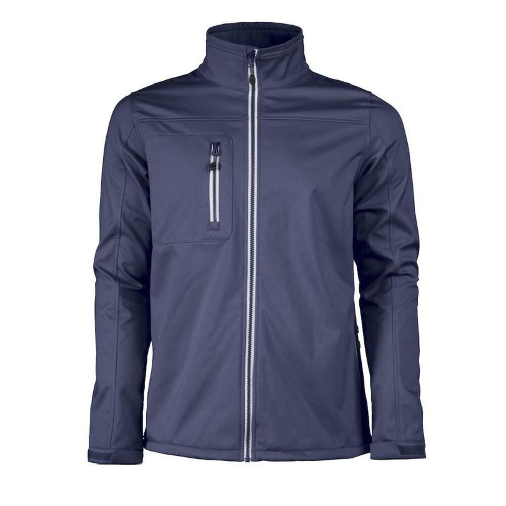Printer RED Mens Vert Soft Shell Jacket / Navy